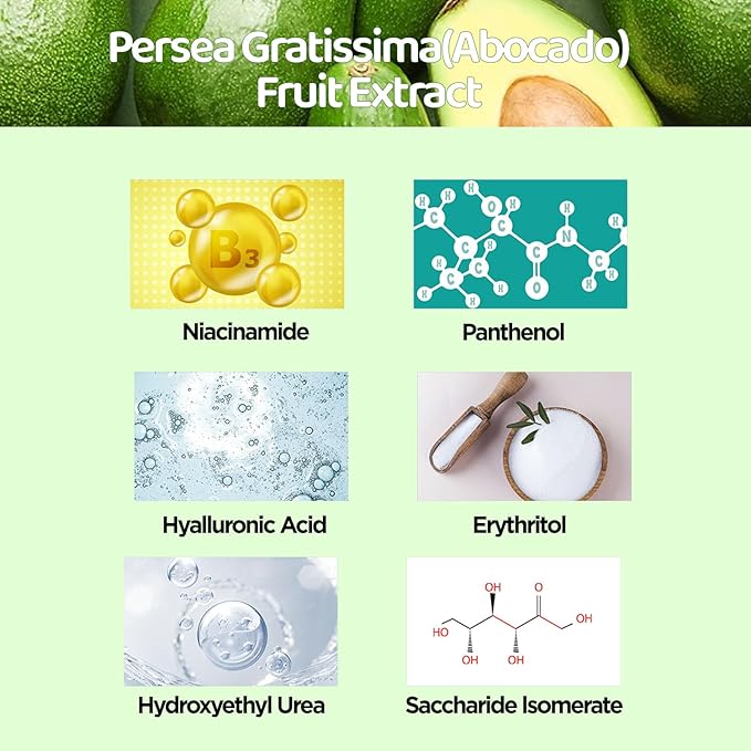 by.H Avocado Soothing Gel (30 PCS) - Moisturizer for Skin Elasticity & Vitality with Avocado Extract - Non-Sticky, Hydrating Formula for Collagen Production & Nourishment - Ideal for Daily Use