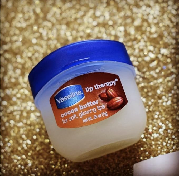 Vaseline Lip Therapy Cocoa Butter 6-Pack – Mini Lip Balms for Soft, Glowing Lips, 0.25 Oz Ea