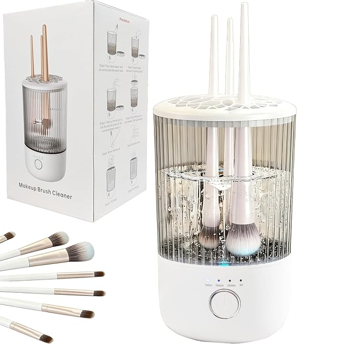 Electric Makeup Brush Cleaning Machine, Multi Functional Integrated Makeup Brushes Cleaner, One Click Start, Suitable for Various Makeup Brushes & Tools