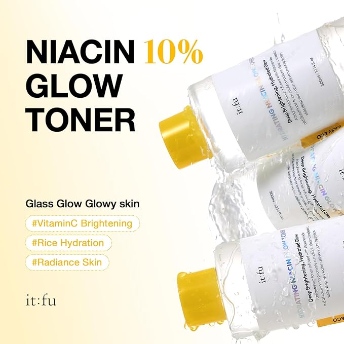 10% Niacinamide Glow Toner | K-Beauty Hydrating Toner with Mango Vitamin C & Rice Extract | Skin Tone Correcting, Brightening & Youthful Glow (10.14 fl. oz)