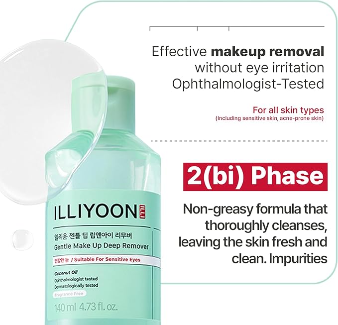 Illiyoon Gentle Deep Makeup Remover with Ceramide ATO Milky Toner