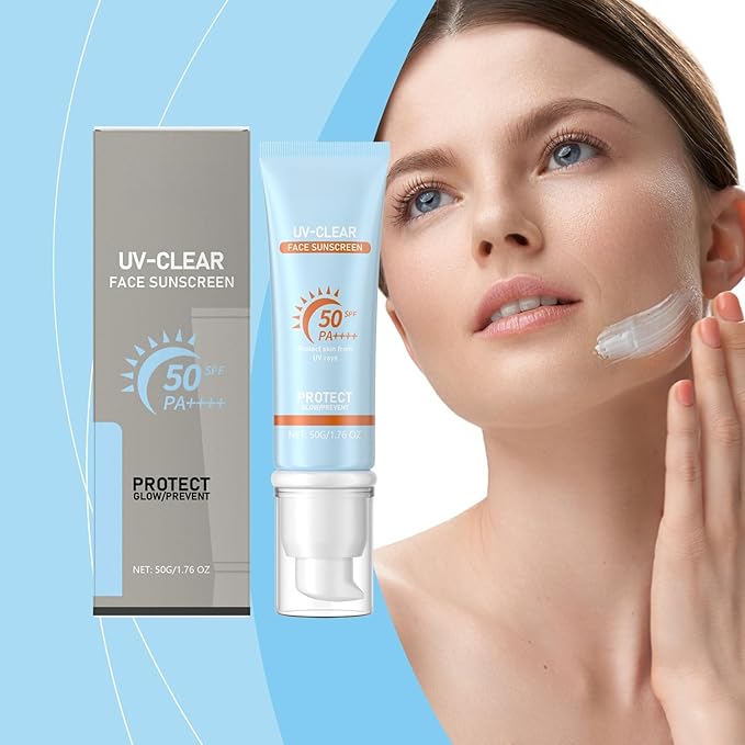 Sunscreen SPF 50, SPF 50+ Moisturizer Sun Screen, Lightweight under Makeup, Travel Essentials, Summer Essentials, Skin Care, Sunscreen for Face & Body