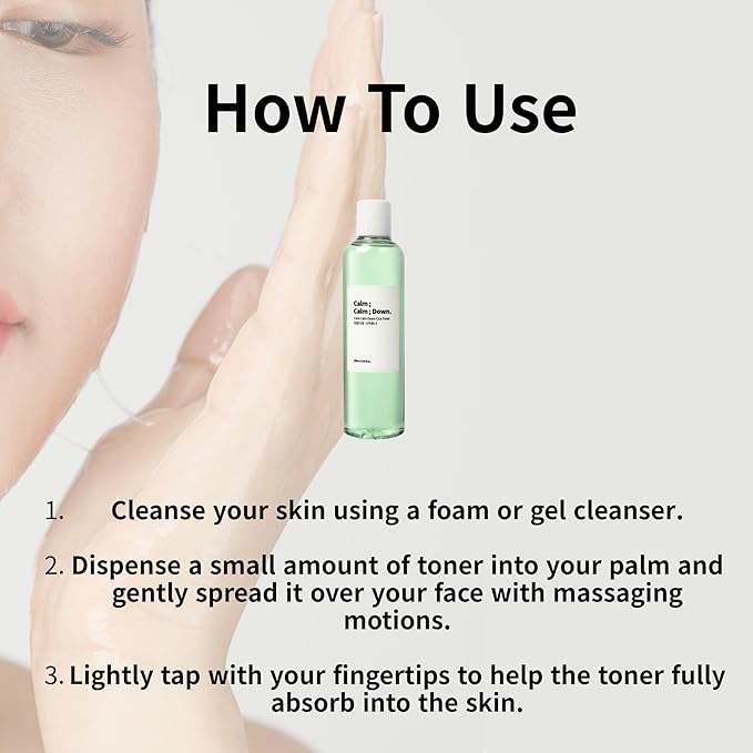 Calm Calm Down CICA Ampoule Toner – Daily Hydrating & Soothing Toner for Sensitive, Acne-Prone Skin with Centella & Madecassoside | Korean Skincare 8.45 fl.oz