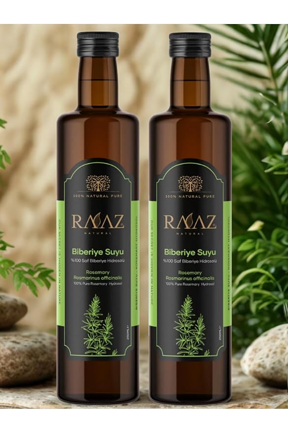 Rosemary Water Set 2 x 8.45 fl oz, Pure &, Skin & Hair Toner, Refreshing Facial Mist, Made in Turkey - One Size