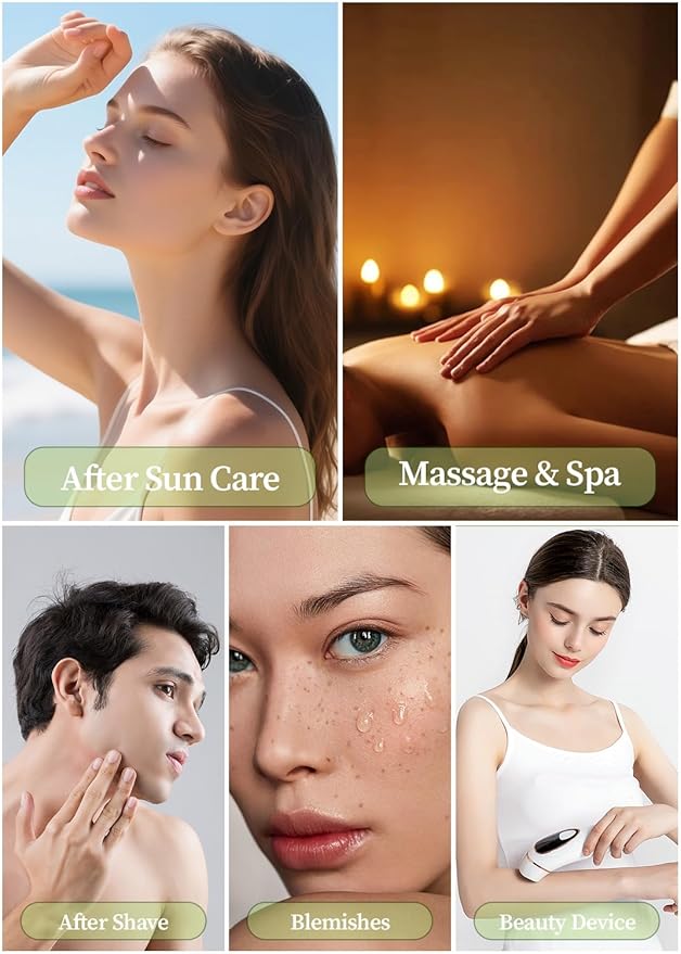MIRACLAlR Aloe Vera Gel (4PCS) | 100% Pure Aloe Gel for Face, Body & Sunburn Relief - Durable Moisturizing Hydrating Soothing, Squeeze-on Mask, Made in Korea, Travel Size. (4, 8.79 fl.oz)