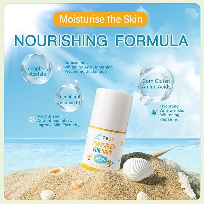 Kids Sunscreen for Face,Body,Tear-Free & Water Resistant,Gentle for Sensitive Skin,Broad Spectrum SPF 50,Summer Sunscreen Lotion for Children's,Baby Sun Protection,Toddler Beach Essentials