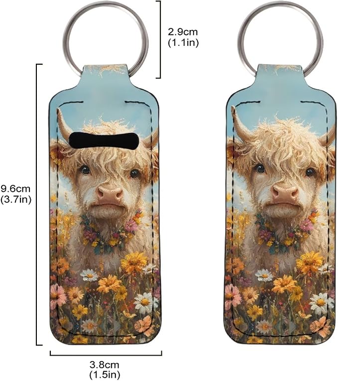 Pensura Chapstick Holder Keychain Fashion 5 Pcs Car Keychain Holder Portable Chapstick Holder Keep from Scratched and Dust