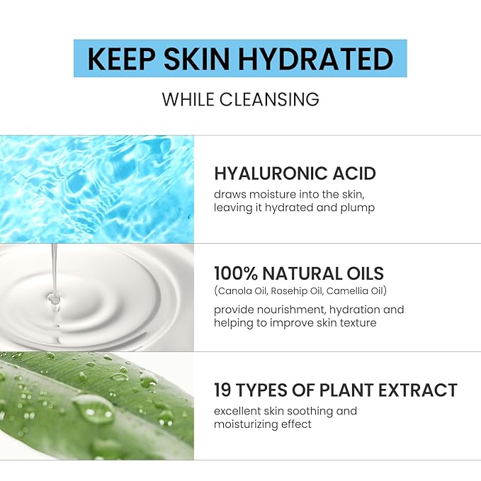 coxir ULTRA HYALURONIC CLEANSING OIL l Korean Facial Cleanser, Blackhead Makeup Removal with Hyaluronic Acid, Cruelty Free, Hydrating, Smoothing, Calming, Moisturizing [5.07 Fl.oz(pack of 2)]