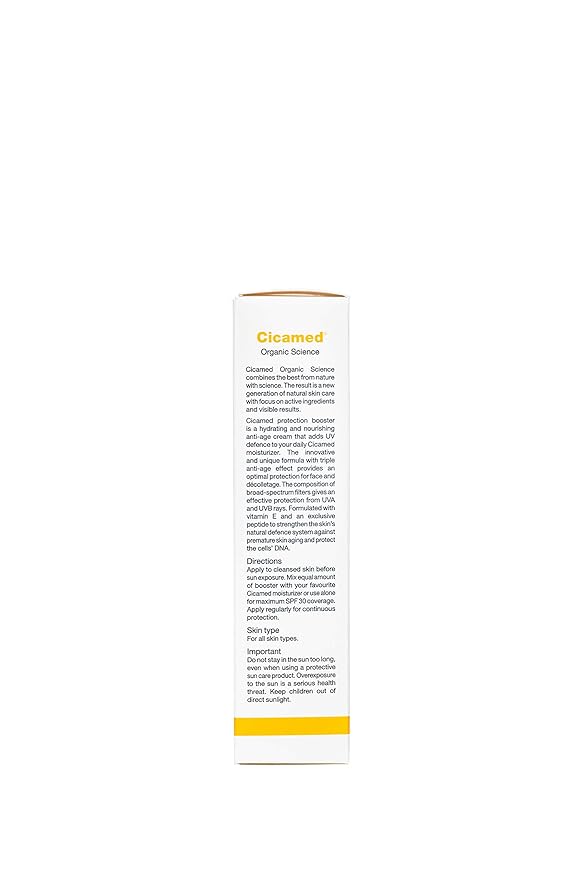 Cicamed Organic Science SPF Booster 30+ Facial Protection UVA/UVB, Anti Pollution Anti-Aging Sunscreen