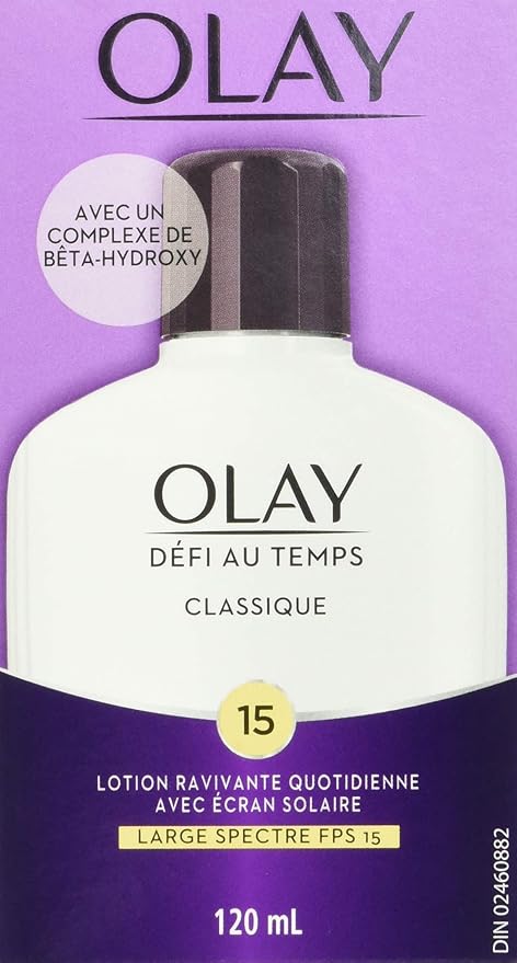 Olay Face Moisturizer, Age Defying Classic Daily Renewal Lotion,With Sunscreen,Classic,4 oz,(Pack of 2)