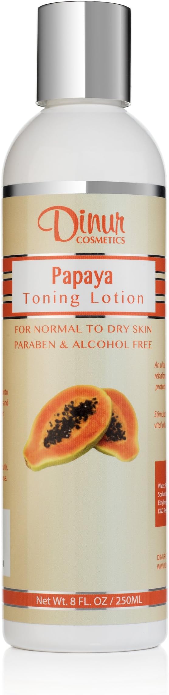 Dinur Cosmetics Papaya Toning Lotion from Normal to Dry Skin 250ml