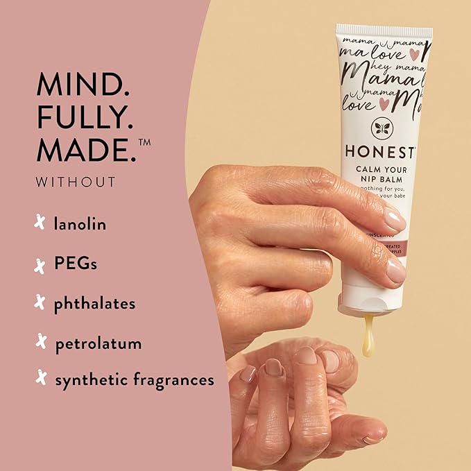 The Honest Company Mama Calm Your Nip Balm, Nourishing Soothing Nipple Cream for Nursing, Naturally Derived and Safe Sensitive Baby Skin, 1.75 fl oz