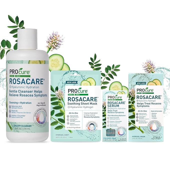 PROcure Rosacare CC Hydrogel 2 fl oz – Color-Correcting Redness Relief Gel with Hyaluronic Acid, Cucumber & Licorice Root for Sensitive Skin