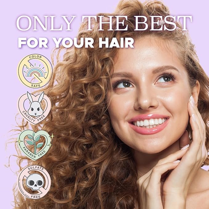 Luseta Curly Hair Shampoo and Conditioner Set - Define Curls and Restore Bounce with Coconut Oil for Waves and Curls, Intensely Moisturizing, Color Safe and Sulfate Free