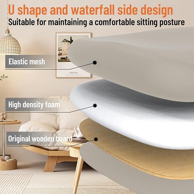 Office Chair, Ergonomic Breathable Mesh Chair,Flip-Up Arms and Adjustable High Back Lumbar Support,Comfy Computer Chair for Home Office (Beige, 407)