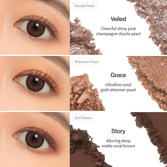 UNLEASHIA Glitterpedia Eye Palette NO.3 All of Coralpink