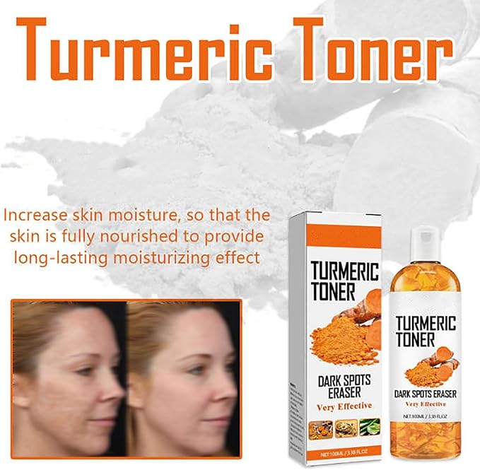 Turmeric Toner Facial Black Spot Eraser, Moisturizing and Firming Toner, 100ml (1PC)