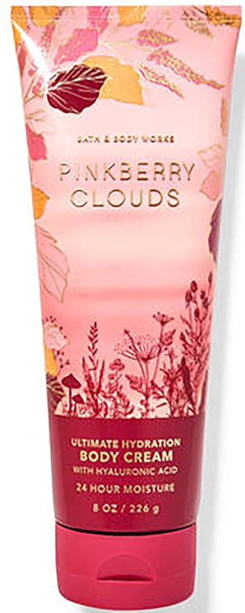 Bath & Body Works Pinkberry Clouds Signature Collection Ultimate Hydration Body Cream For Women 8 Fl Oz (Pinkberry Clouds), Pack of 1