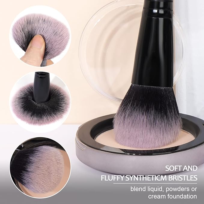 Makeup Brushes, MAANGE 18 Pcs Premium Synthetic Make up Brushes Set Soft Foundation Powder Eyeliner Eye Shadow Makeup Brush Set Professional (Black)