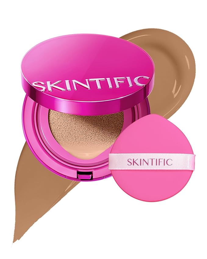 Pink Glow Cushion Foundation #06W Warm Honey| Medium Coverage, Natural Glow Finish, Moisturizing for Dry Skin, Lightweight, Long-Lasting & Oxidation-Resistant