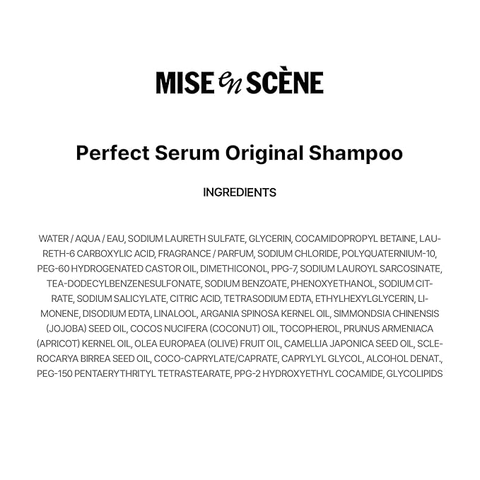 Mise En Scene Perfect Original Serum Hair Care Set | Travel Size Hair Products for Frizzy and Dry | Mini Hair Oil for Heat Protection | Damage Repair Shampoo & Treatment | Gift set for women (3 Count)