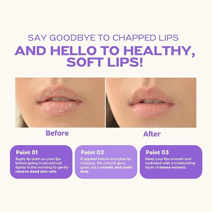 FRUDIA Blueberry Honey Lip Balm Tube, Exfoliating & Moisturizing Dewy Korean Lip Balm for Dry Lips made with Jeju Blueberry & Honey Extracts for Soft, Plump Lips (0.33 fl oz)