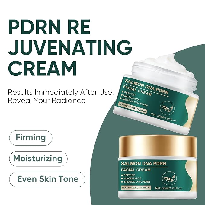 IREV PDRN Moisturizing Cream, Pure Salmon DNA PDRN Face Moisturizer, Face Moisturizer with Niacinamide Peptides, Anti Aging Face Cream for Glass Skin, Dry Skin Daily Skin Care