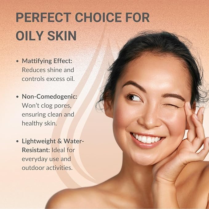 Facial Sunscreen Lotion for Acne-Prone Skin Broad Spectrum SPF 50 Facial Sunscreen for Oily Skin, Water-Resistant Sunscreen Free of Oil Fragrance and Oxybenzone 50 Ml 1.69 fl. oz