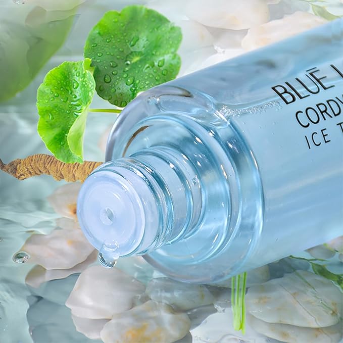 BLUE LOVE Cordyceps Icy Facial Water – Hydrating Facial Toner for All Skin Types, Anti-Aging, Soothing & Refreshing, Lightweight Moisturizer