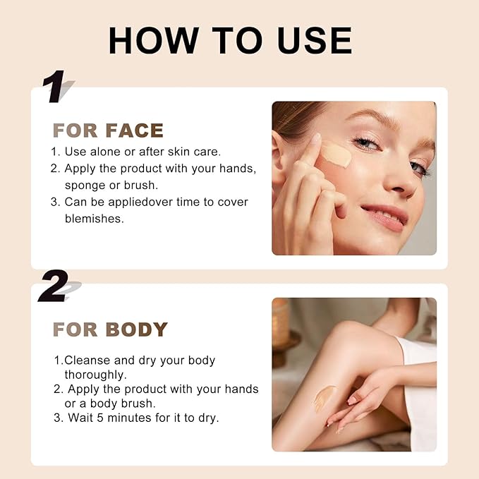 Supreme CC Waterproof Concealer Cream, Creme All-Over Complexion Perfector, Hydrating Full Coverage Concealer, Long-Lasting CC Cream Foundation, Transfer-Resistant Skin Tint