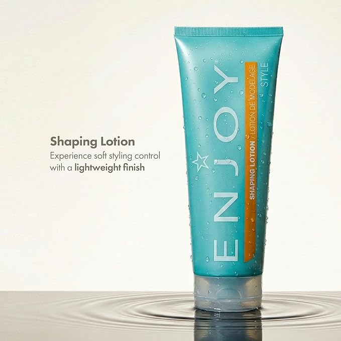 Enjoy Shaping Curly Hair Styling Cream - Adds Volume, Lightweight Curl Defining Finish, Anti-Frizz, 8 Ounce