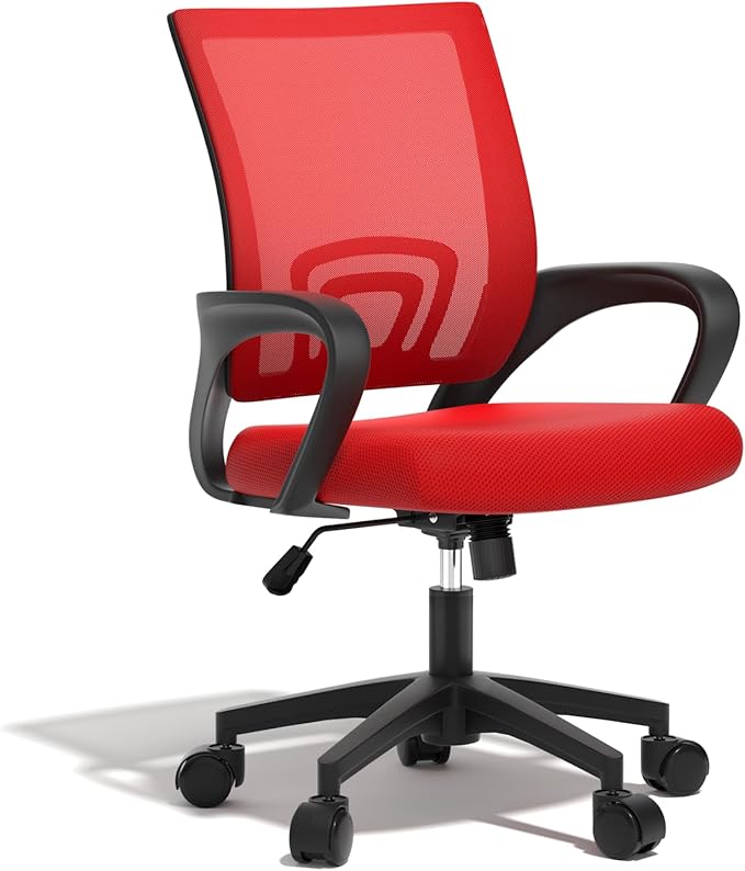 Ergonomic Office Chair 24P - 330Lbs, Breathable Mesh Computer Desk Chair with Lumbar Support & Armrest, Rolling Swivel Adjustable Tilt Lock for Home Office/Gaming, Bedroom Study
