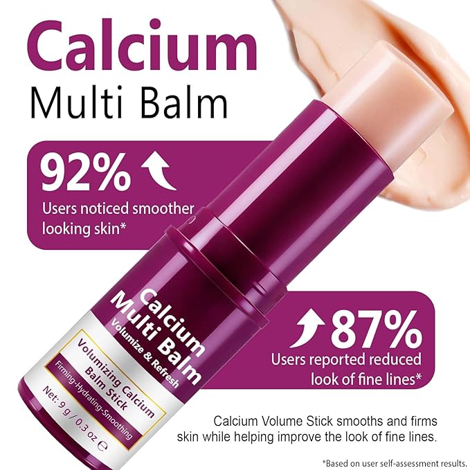 Calcium Multi-Balm Stick - Hydrating & Firming Eye, Neck & Face Treatment, Korean Wrinkle Core Stick for Deep Moisture, Skin Elasticity & Smoothing, Portable Anti-Aging Balm