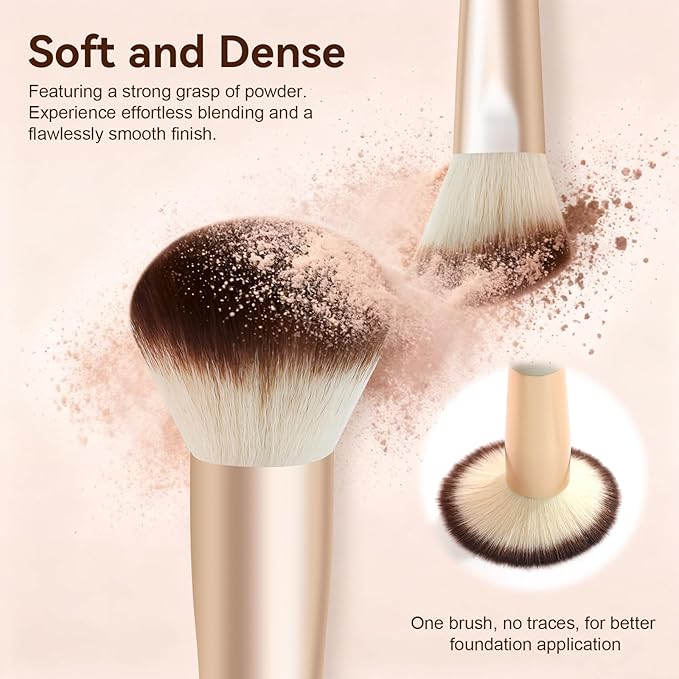 49 Pcs Makeup Brushes Set, Professional Premium Make up Brushes Kit with Leather Case, Complete Makeup Brush Set for Foundation, Blush, Contour, Concealer Eye and Face Makeup Cosmetic Tools