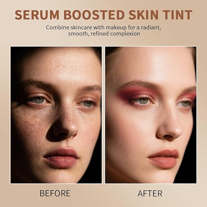 Beauty Balm Serum Boosted Skin Tint, Foundation Stick, Tinted Moisturizer for Face, Full Coverage Foundation, Concealer Stick for Foundation Makeup, Contour Sticks for Face Makeup, Dewy Finish (＃0203)