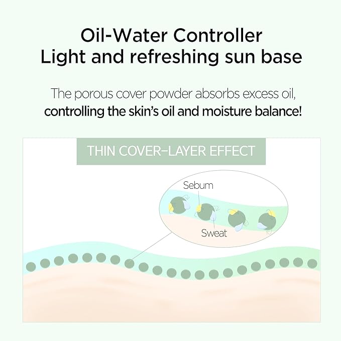 JUNG SAEM MOOL Skin Setting Tone Correcting Base 1.35 Fl Oz, Green Tone Redness Corrector Makeup Primer, Soothing Cica Formula, Flawless Base for Even Skin Tone, Long-Lasting Hydration, Korean Makeup