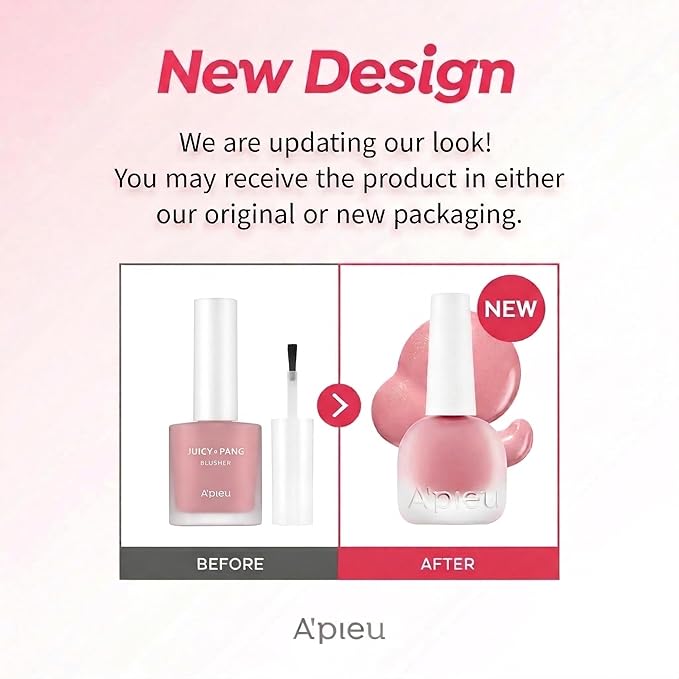A'PIEU Juicy-Pang Water Blusher [PK04] – Fruity Liquid Blush for Cheeks, Buildable & Blendable Color, Hydrating Dewy Finish with Fruit Extract Blend & Rose Flower Water, 0.31 fl oz