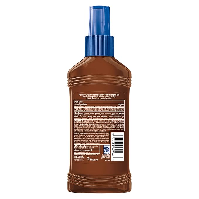 Banana Boat Protective Spray Oil, Sunscreen SPF 15 8 oz (Pack of 6)