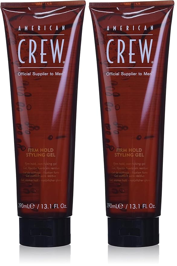 American Crew Men's Hair Gel, Firm Hold, Non-Flaking Styling Product, 13.1 fl oz (Pack of 2)