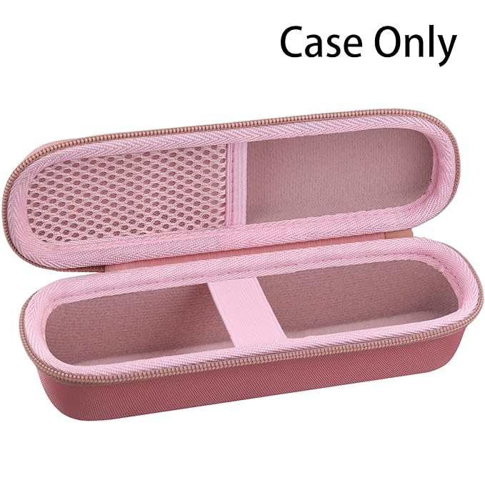 for medicube Booster Pro 6-in-1 Real Glass Glow Beauty Massager Protective Hard Case, Travel Storage Organizer for Women, Shockproof & Water-Resistant EVA Shell, Pink - co2CREA
