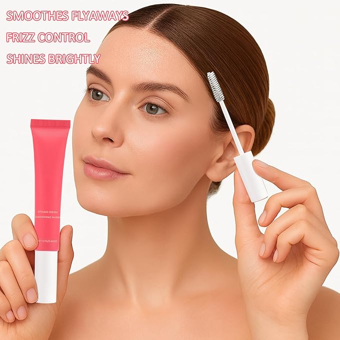 Hair Cactus Fruit 3-in-1 Hair Styling Cream & Flyaway Taming Wand, Finishing Stick for Frizz Control, Style Edges, Add Shine, Lightweight & Non-Greasy, Natural Formula Styling Stick