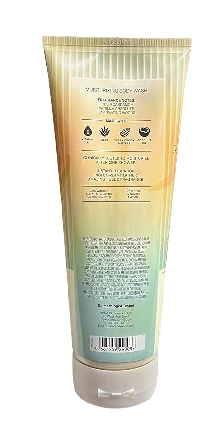 Bath & Body Works Vanilla Romance 2 Pack Moisturizing Body Wash with a Natural Oats Bar Soap - Full Size