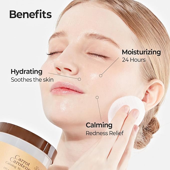 SKINFOOD Daily Balance Skincare Duo – Hydrating Carrot Carotene Toner Pads and Soft Matte Peach Tone-Up Cream for Fresh, Smooth, and Shine-Controlled Skin
