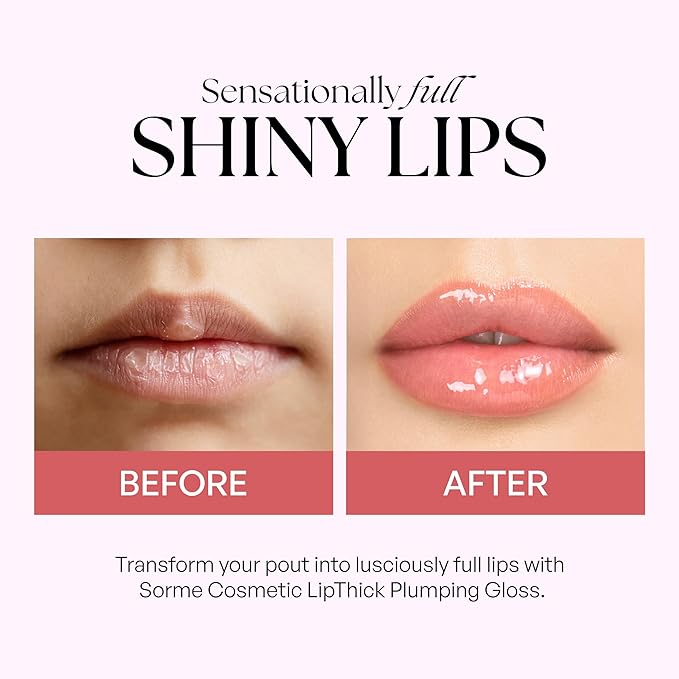 Sorme Treatment Cosmetics LipThick Gloss, Plumping for Shiny and Fuller Looking Lips with Maxi-Lip Peptides, Unveil Shade