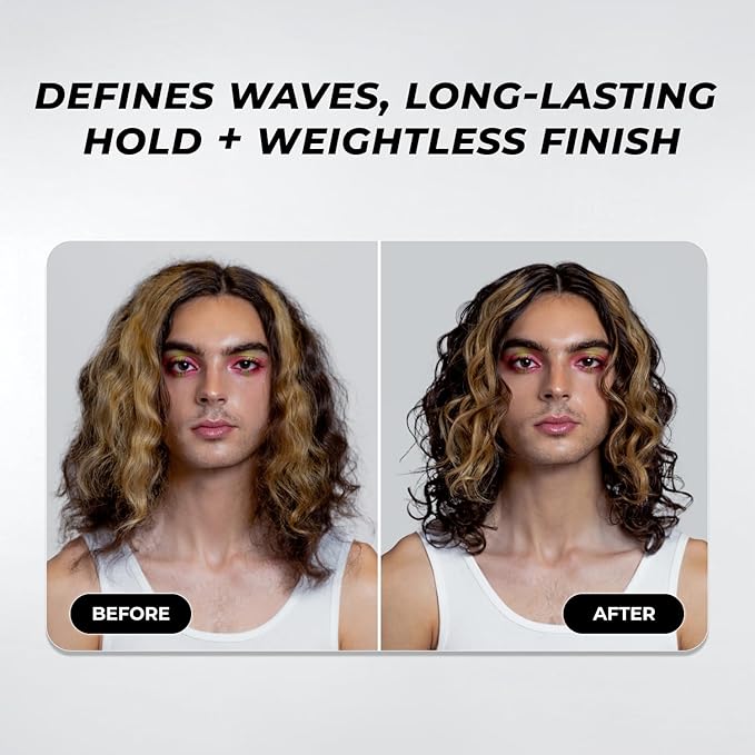 XMONDO Hair Wavetech Wave Foam, Vegan Styling Foam for Wavy Hair with Pro-Vitamin B5 and Nutrients to Hydrate Hair, Enhance Natural Curl Pattern and Fight Frizz, 6.7 Fl. Oz