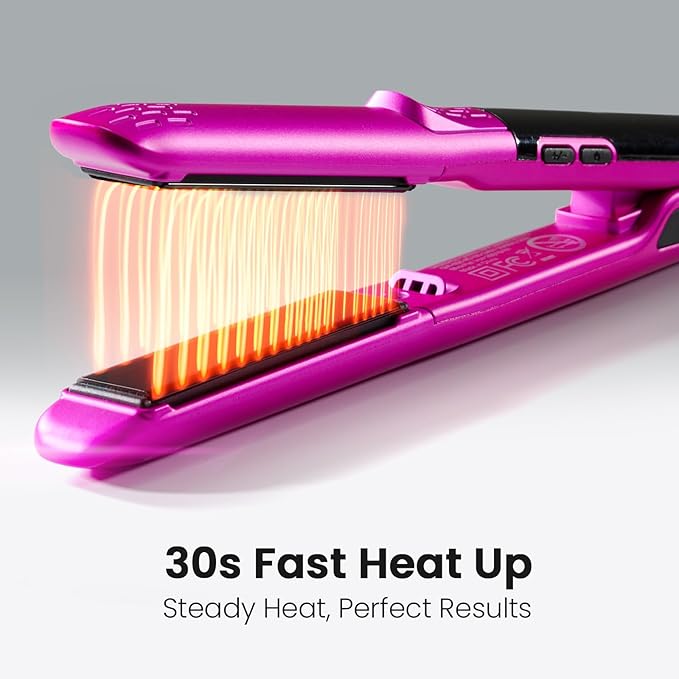Mini Flat Iron 1/2 Inch with 5 Adjustable Temperatures, Tourmaline Ceramic Small Hair Straightener for Short Hair, Bangs, Beard, Pixie, Edge - Dual Voltage Travel Curling Iron, Auto-Off