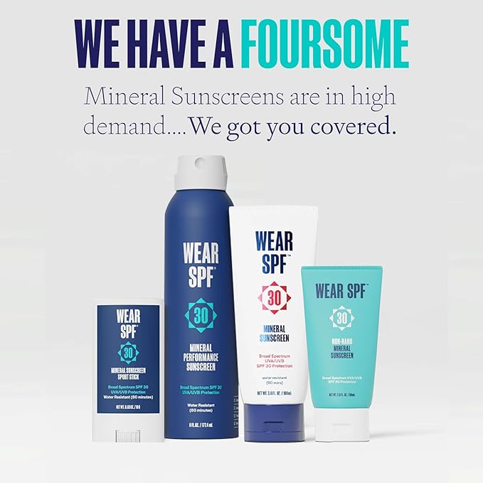 Mineral Sunscreen Sport Stick – Water-Resistant, Easy-Swipe SPF 30, 0.63 oz