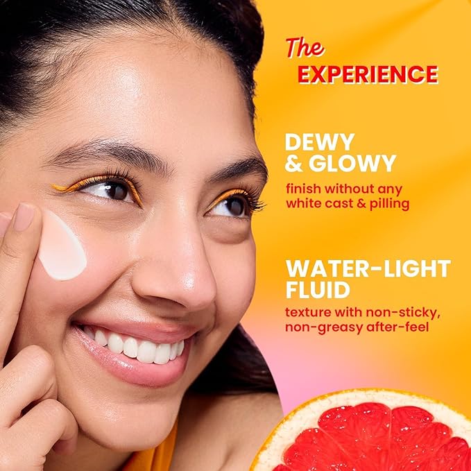 Vitamin C and E Sunscreen, SPF 50+++, Water-Light Formula, No White Cast, 50g