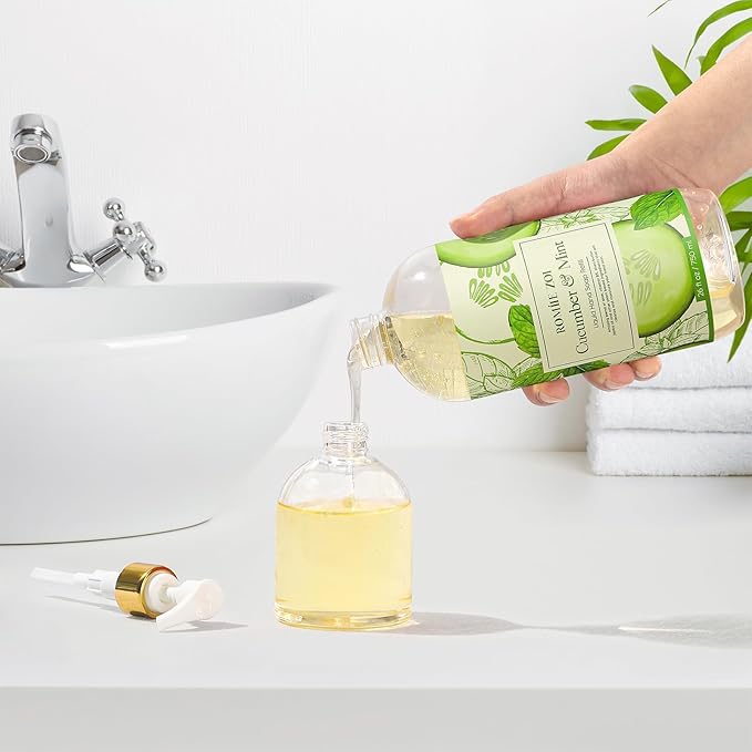 ROMIIE ZOI Liquid Hand Soap Refill, Cucumber & Mint, Gentle & Moisturizing Formula, 750 ML/ 26 FL OZ