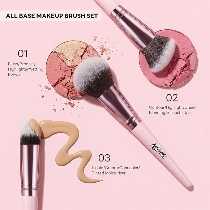 20 PCS Travel Makeup Brush Set, Makeup brushes, Professional Foundation Eyeshadow Concealer Blush Powder Bronzer Brushes,Versatile Face Make Up Tools with Travel Makeup Case（Pink）